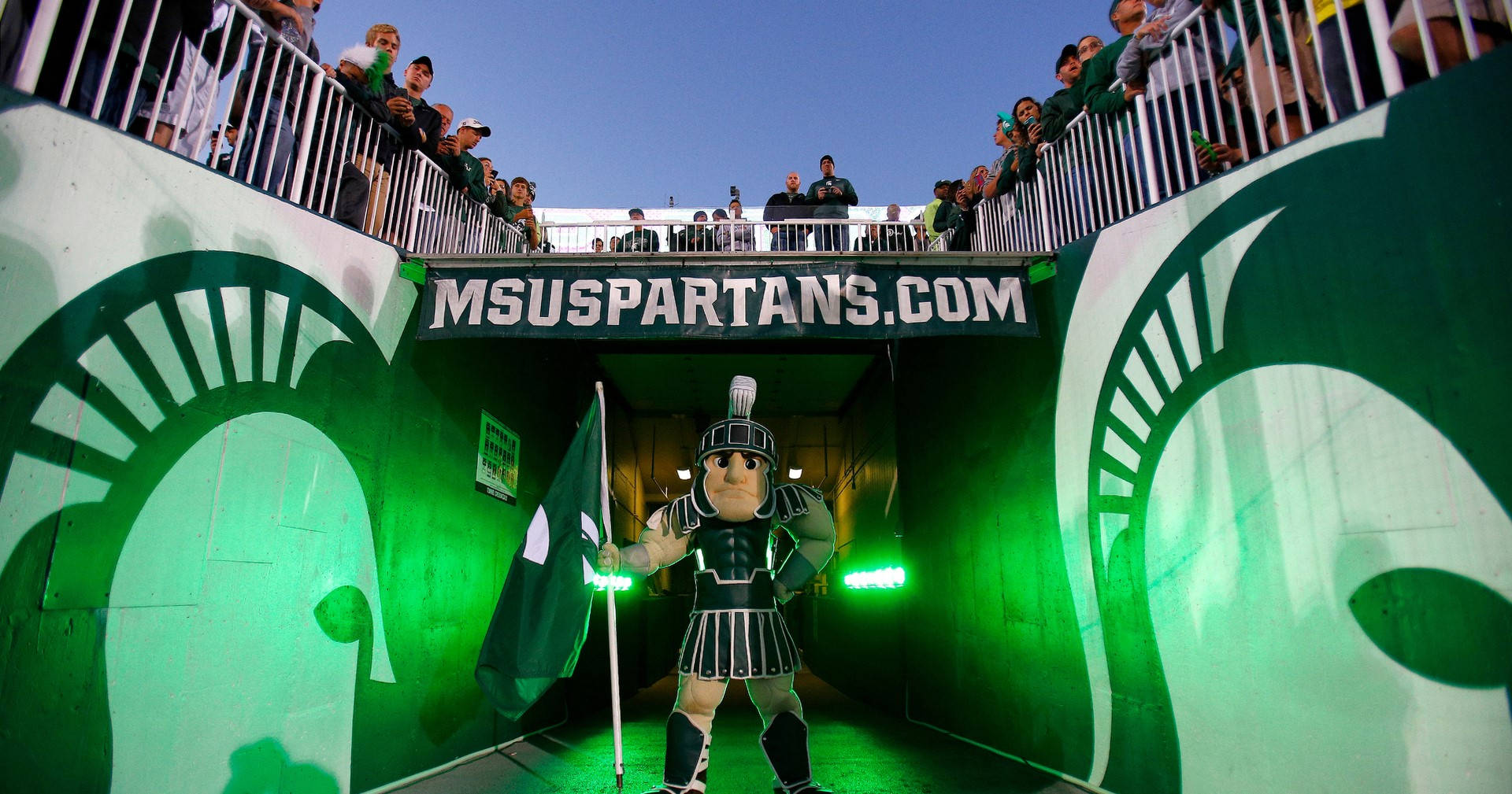Michiganstate University Spartan-maskoten. Wallpaper