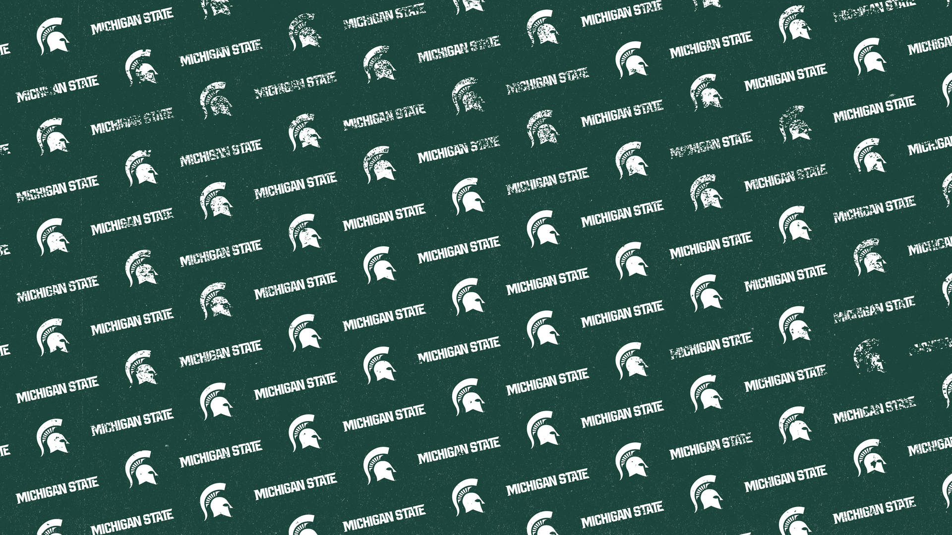 Michigan State University Spartans Mehrere Logos Für Computer Oder Mobilgeräte Wallpaper