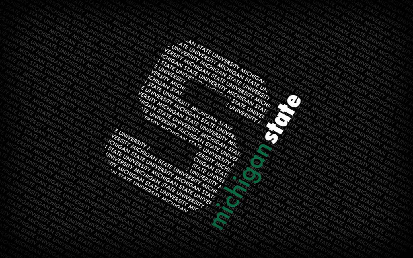 Michigan State University Spartans S Text Wallpaper