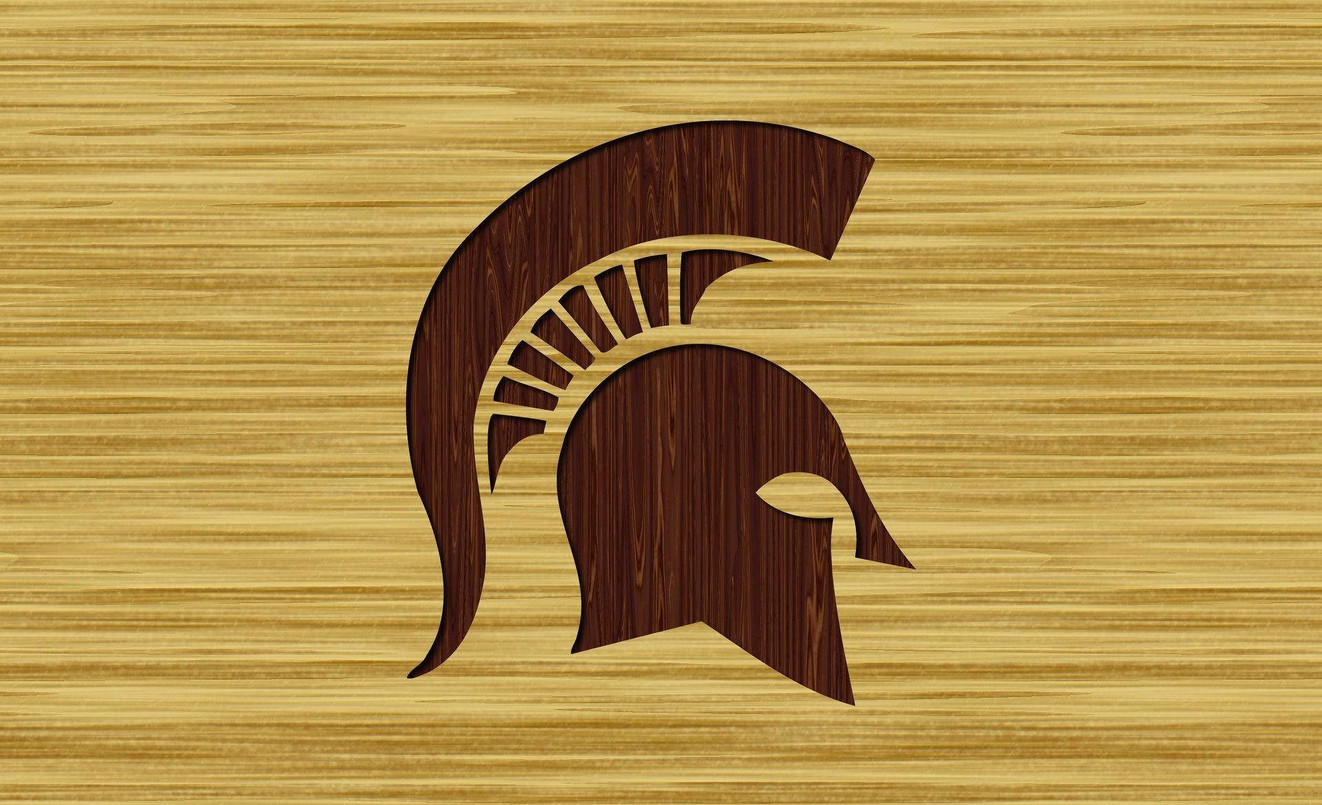 Michiganstate University Spartans In Legno Sfondo