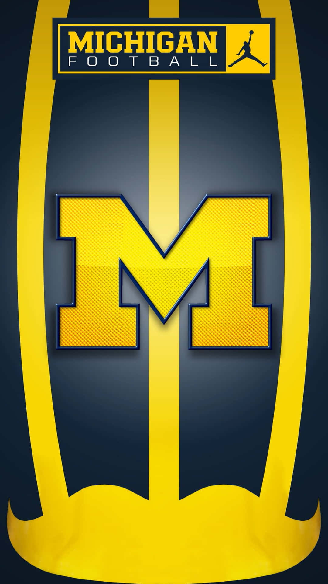 Michigan Wolverines Football Team Charging onto the Field Wallpaper