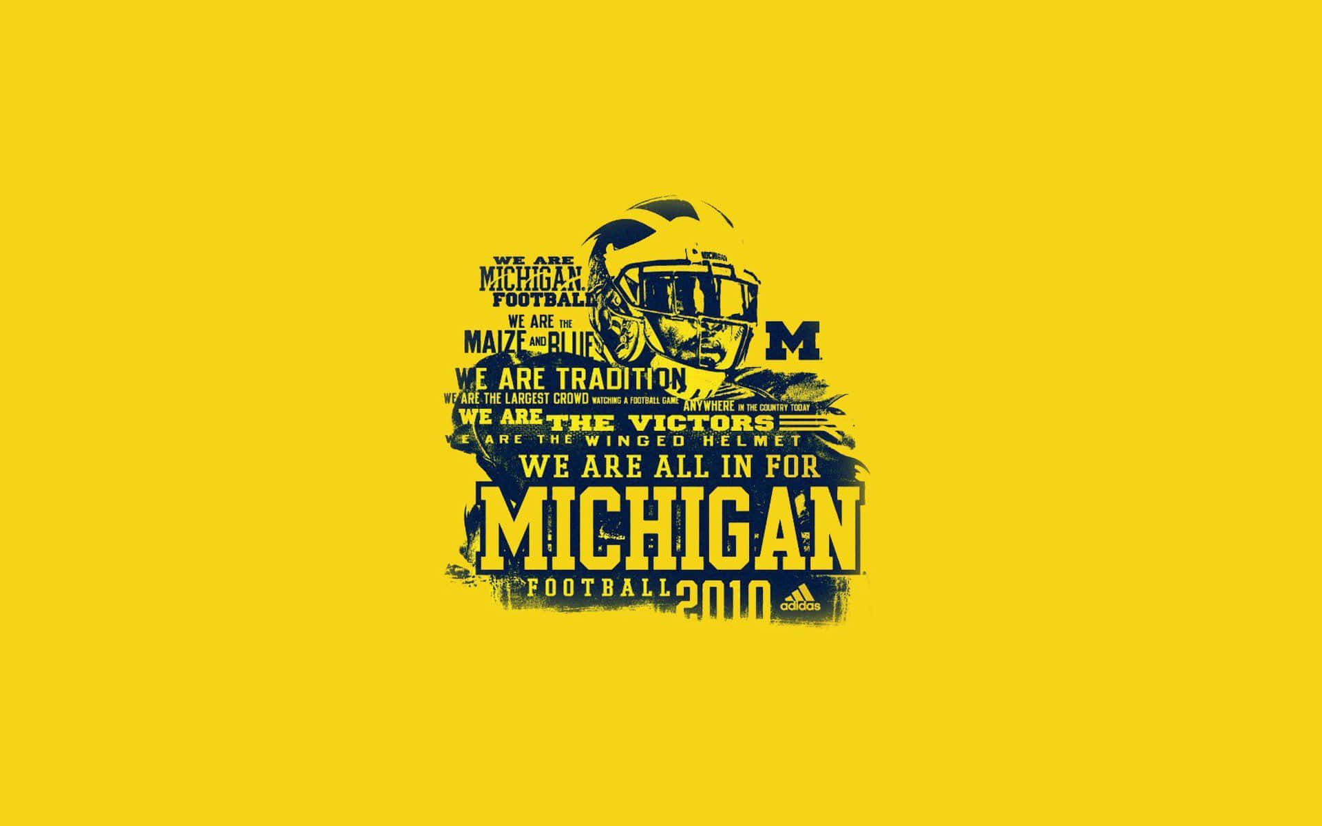 Michigan Wolverines Football Stadium Packed with Fans Wallpaper
