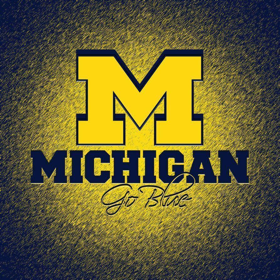 Michigan Wolverines logo and colors displayed proudly Wallpaper