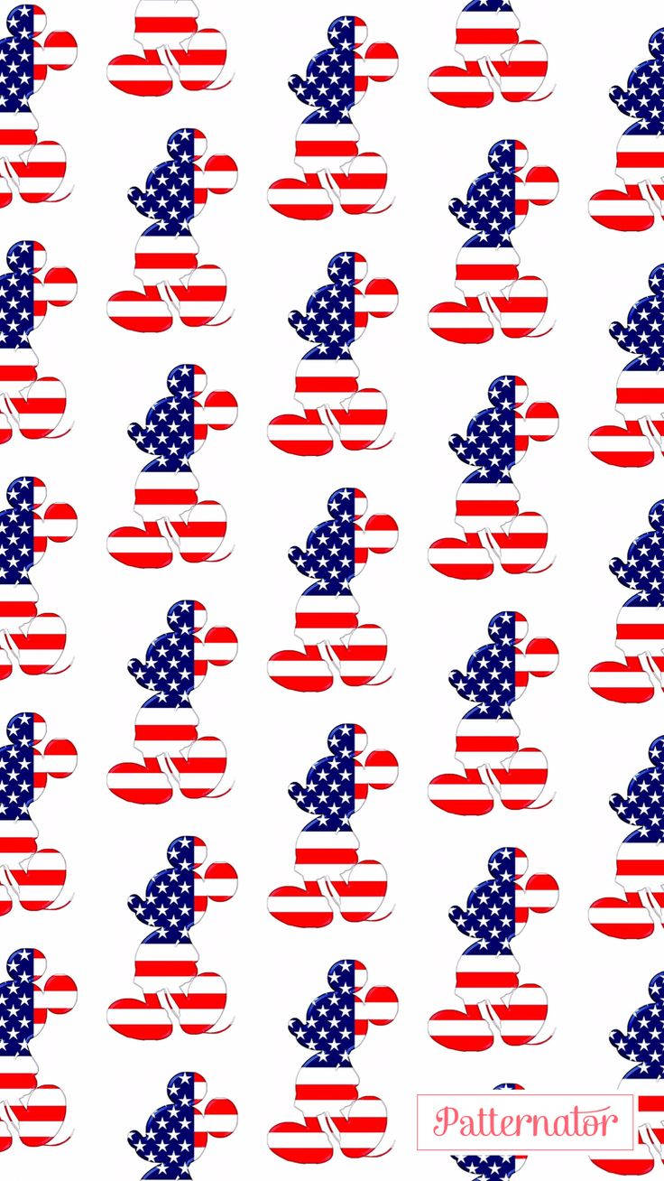 Mickey American Flag Cool Iphone Wallpaper