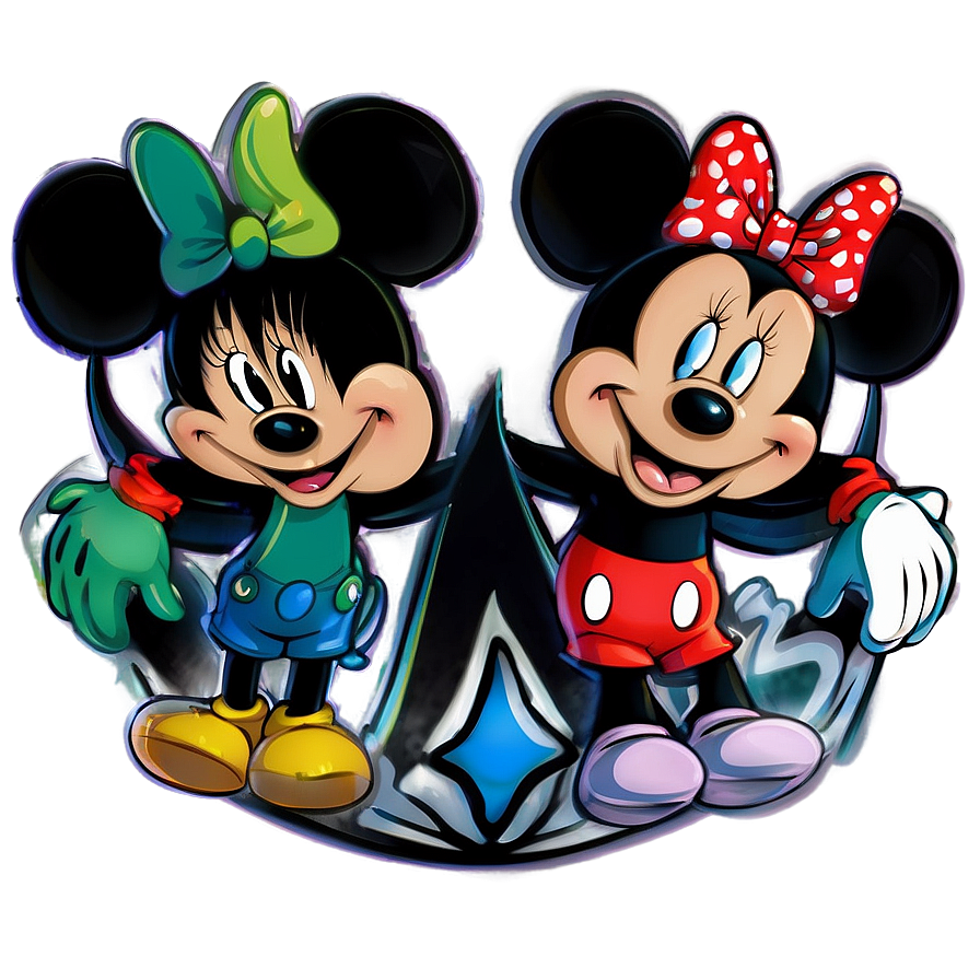 Mickey And Minnie At The Beach Png Fli50 PNG