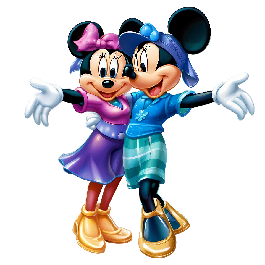 Mickey And Minnie Beach Day Png Pgt94 PNG