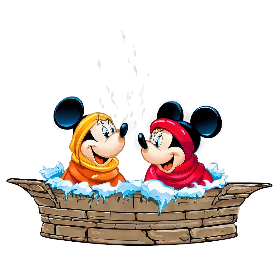 Mickey And Minnie Cozy Winter Png 06122024 PNG