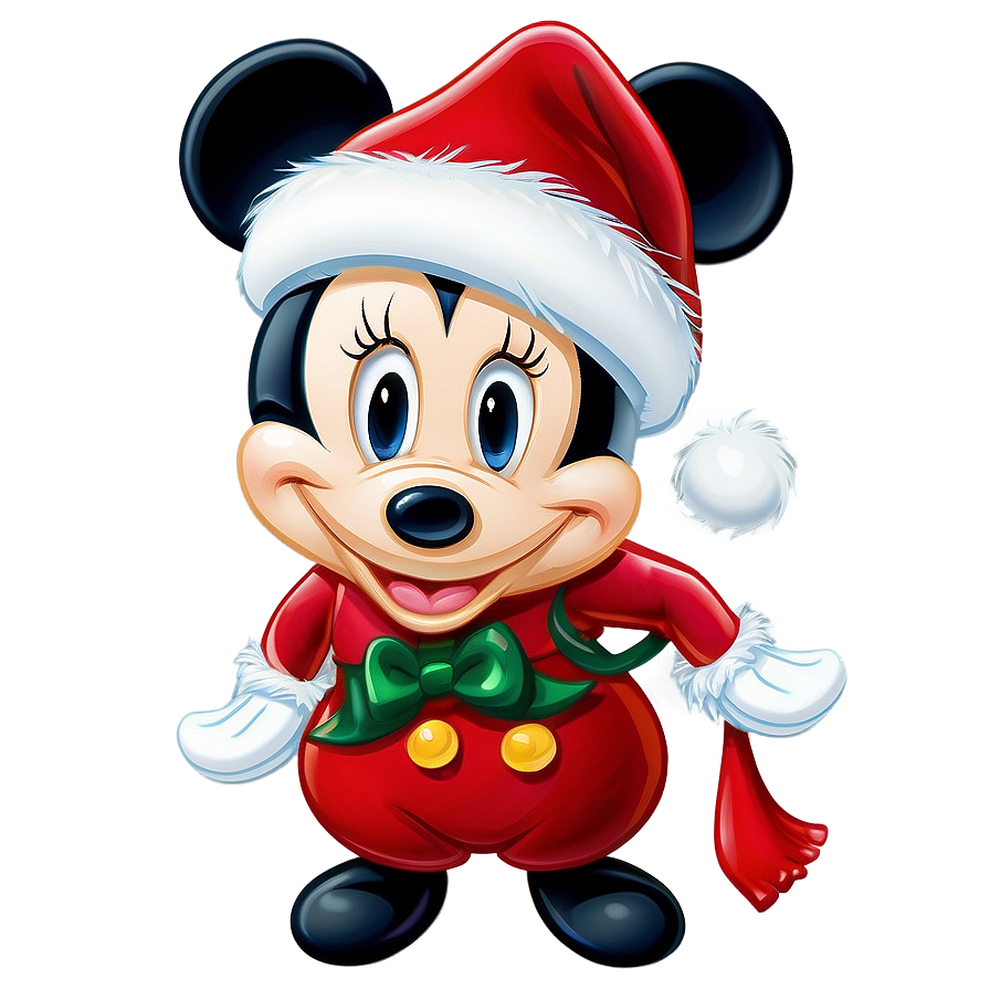 Mickey And Minnie Festive Christmas Png 06122024 PNG