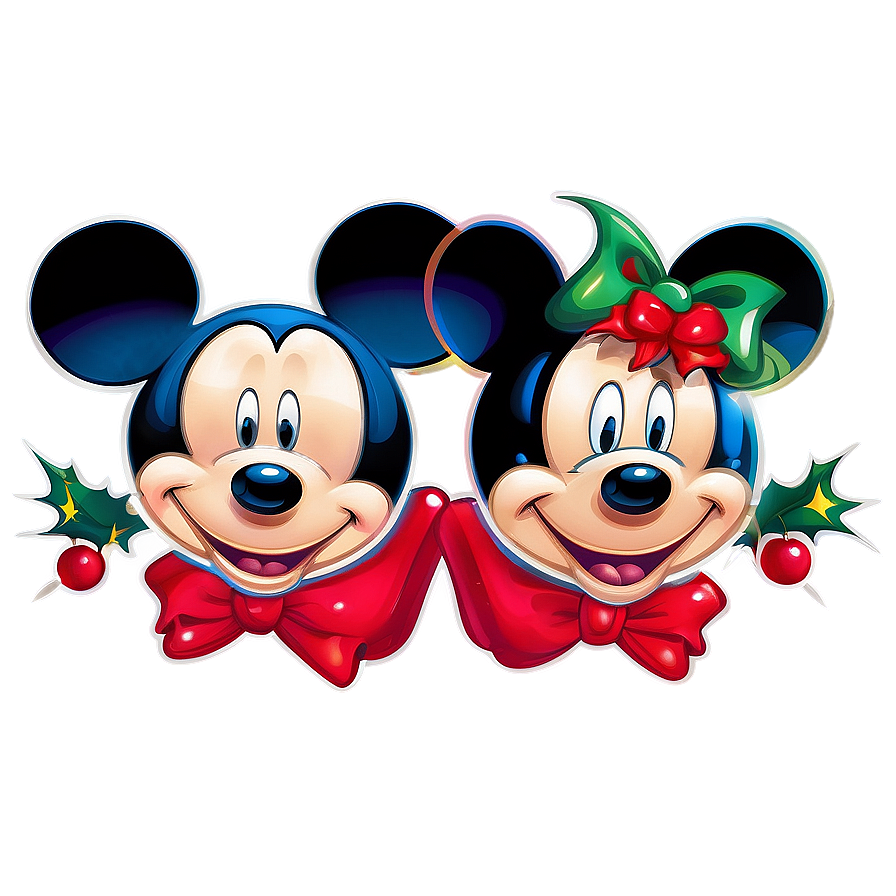 Mickey And Minnie Festive Christmas Png Ojy PNG