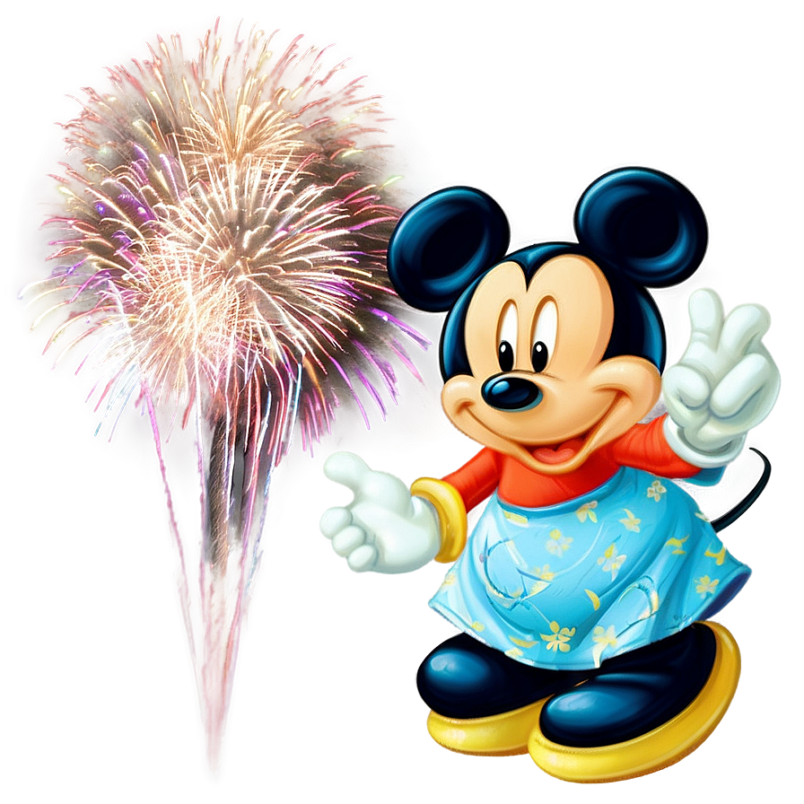 Mickey And Minnie Fireworks Png Ntk PNG