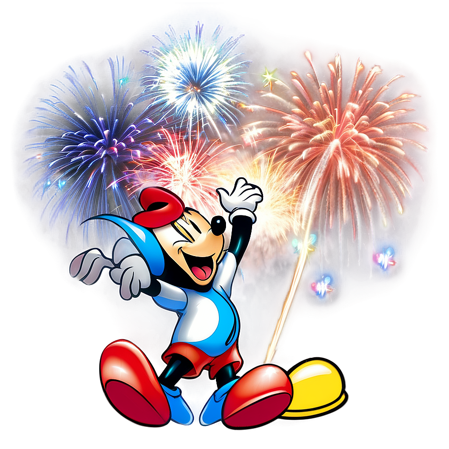 Mickey And Minnie Fireworks Png Vmq12 PNG