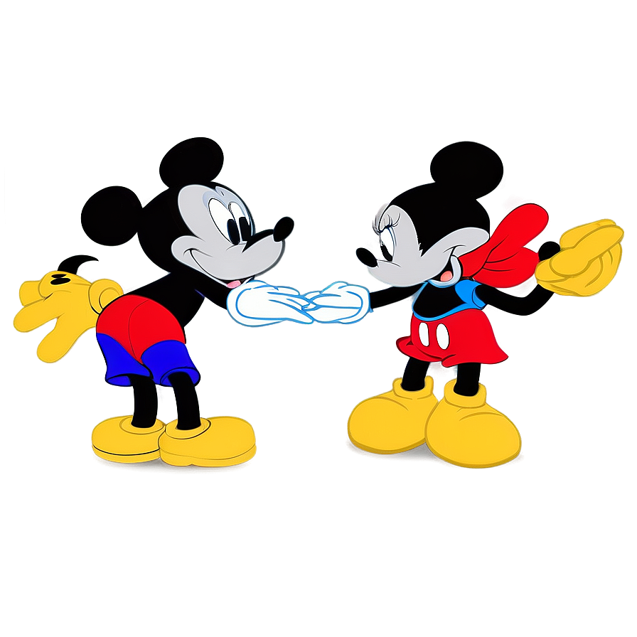 Mickey And Minnie Holding Hands Png 6 PNG