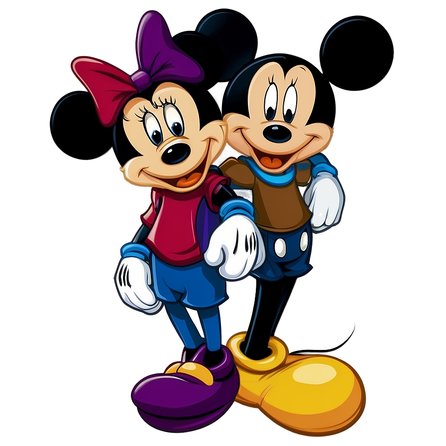 Mickey And Minnie Holding Hands Png Ote91 PNG