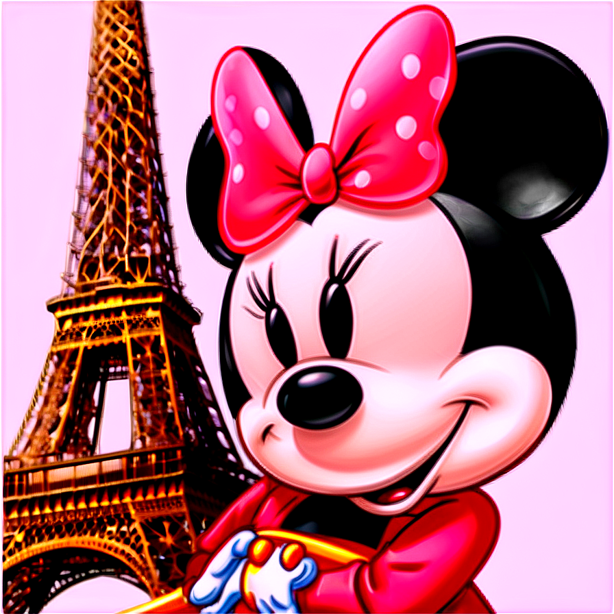 Mickey And Minnie In Paris Png Bil95 PNG