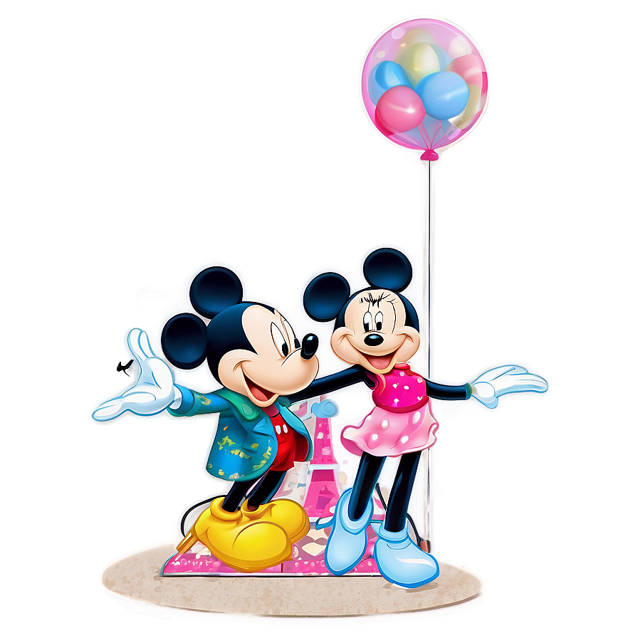 Mickey And Minnie In Paris Png Tbu41 PNG