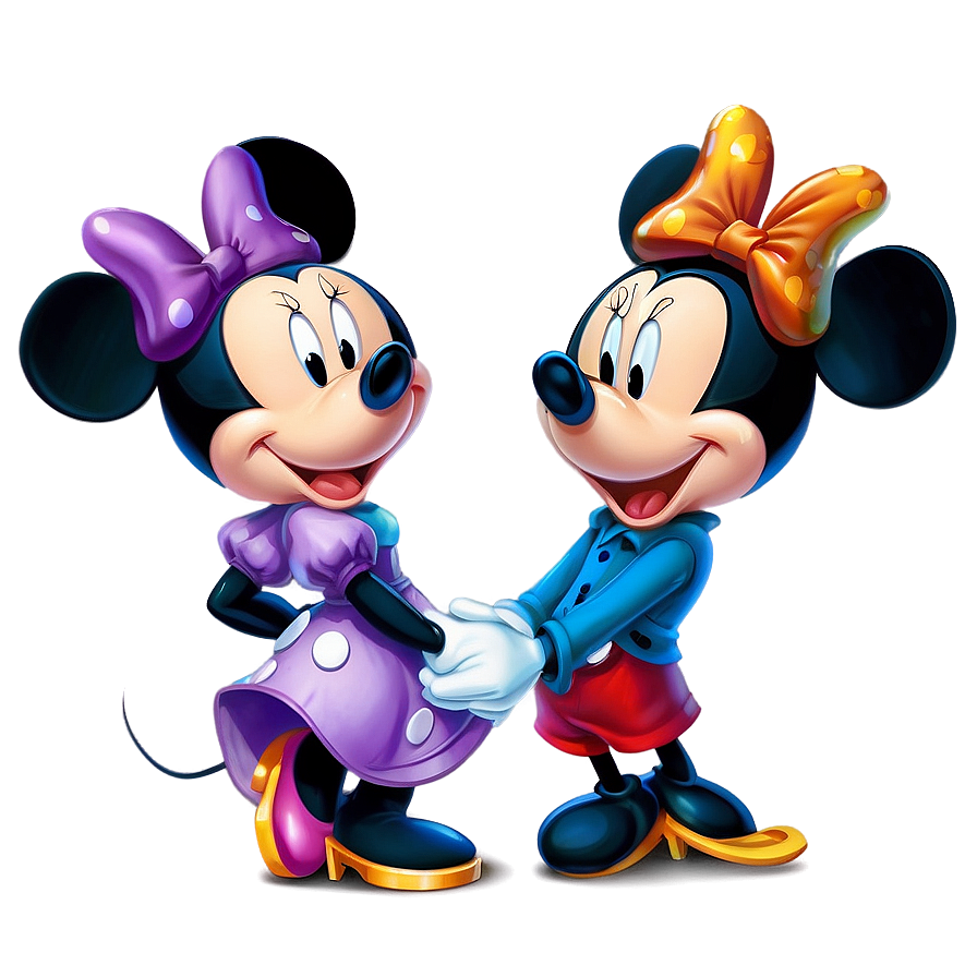 Mickey And Minnie Joyful Laughter Png 06122024 PNG