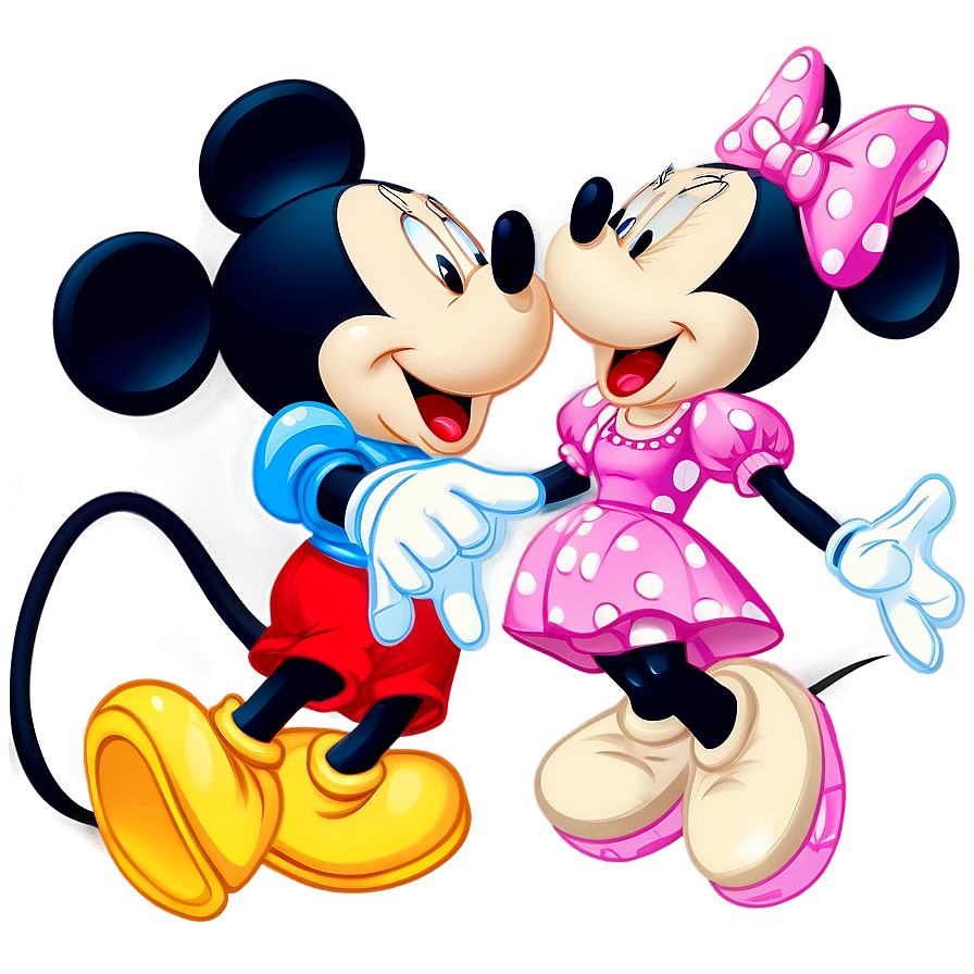 Mickey And Minnie Joyful Laughter Png Qlq69 PNG