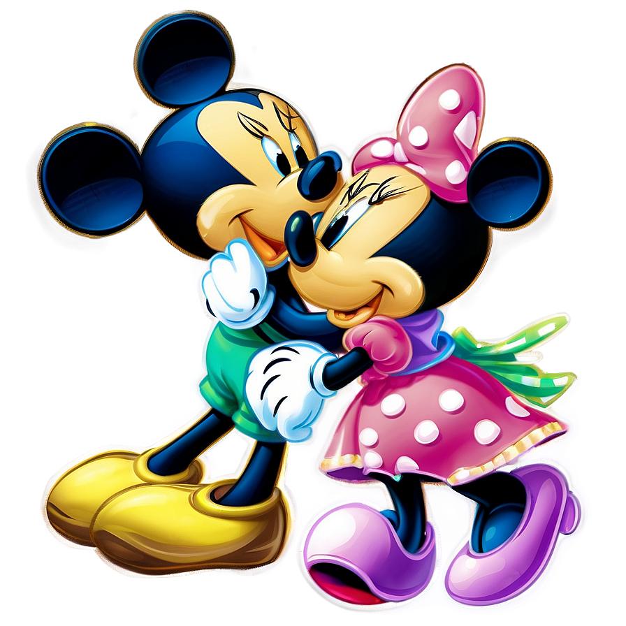 Mickey And Minnie Kiss Png 06122024 PNG