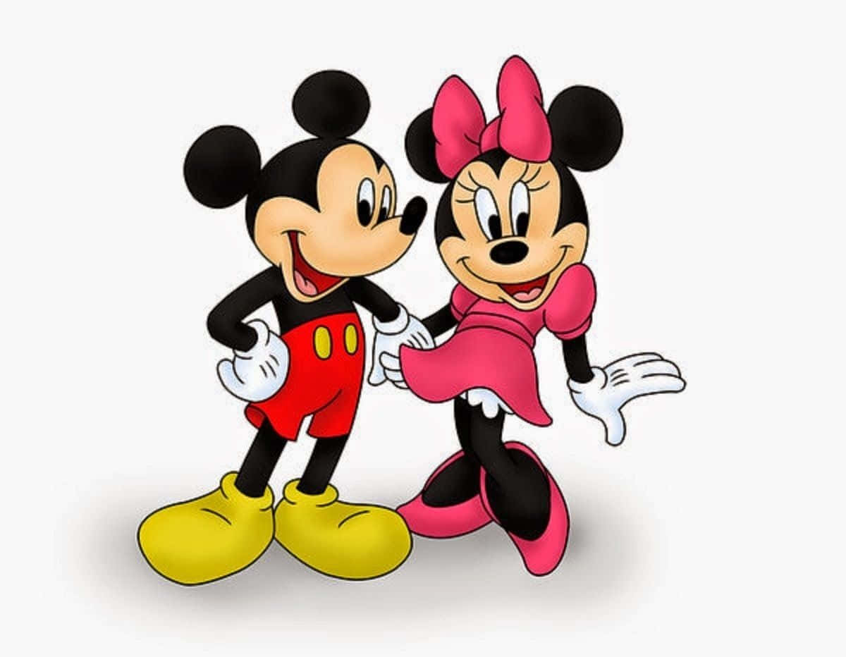 Love Is In The Air - Mickey and Minnie Mouse Share an Adorable Moment
