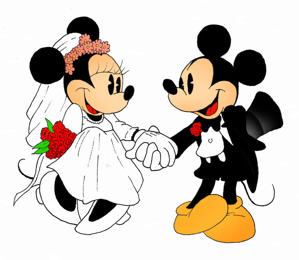 "The cutest couple, Mickey and Minnie Mouse!"