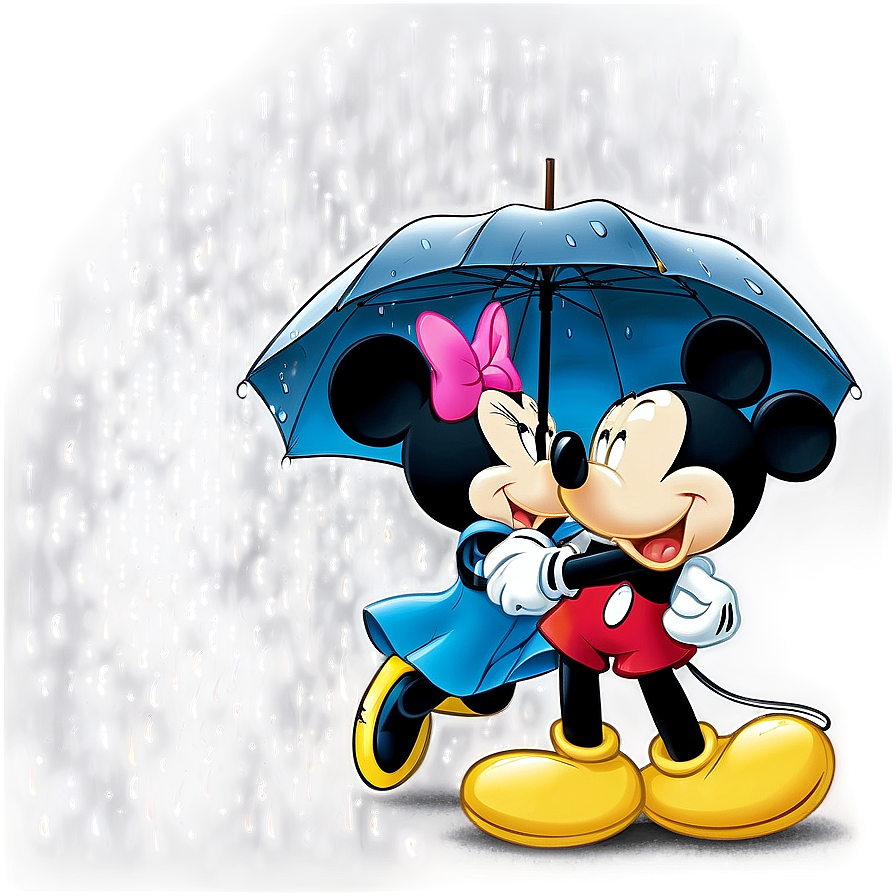 Mickey And Minnie Rainy Day Png 06122024 PNG