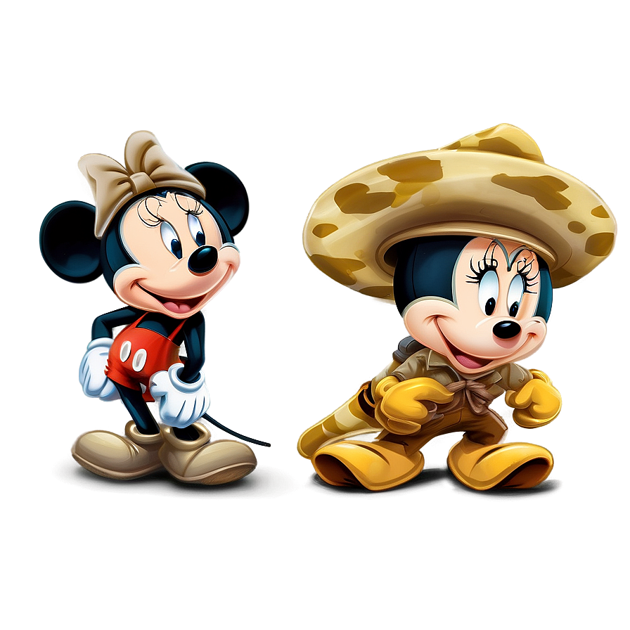 Mickey And Minnie Safari Adventure Png Jne95 PNG