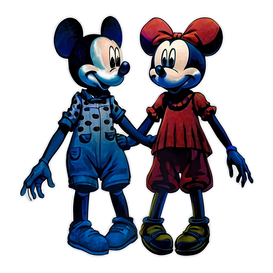 Mickey And Minnie Silhouette Png Bfm43 PNG