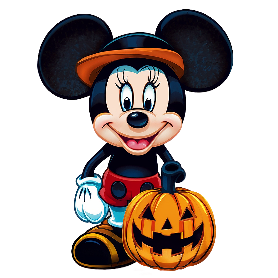 Mickey And Minnie Spooky Halloween Png Jde PNG