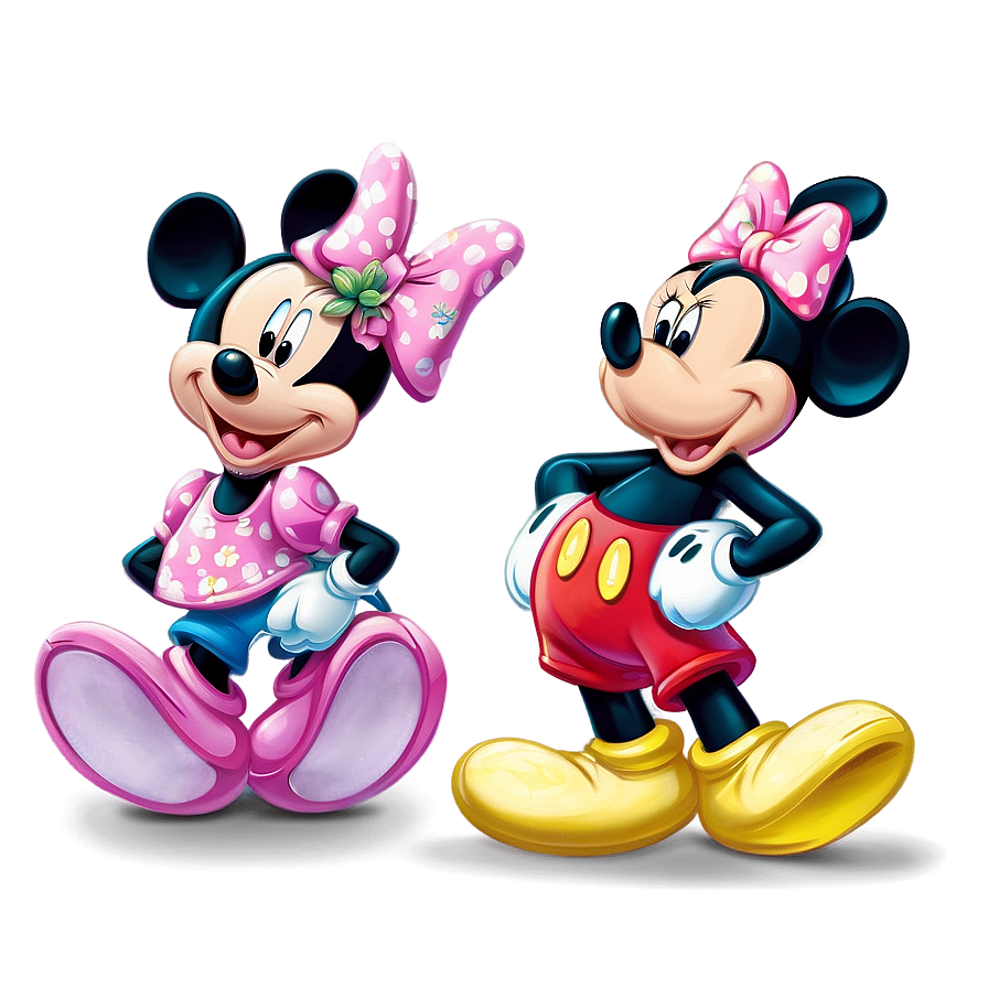 Mickey And Minnie Springtime Png Aop77 PNG