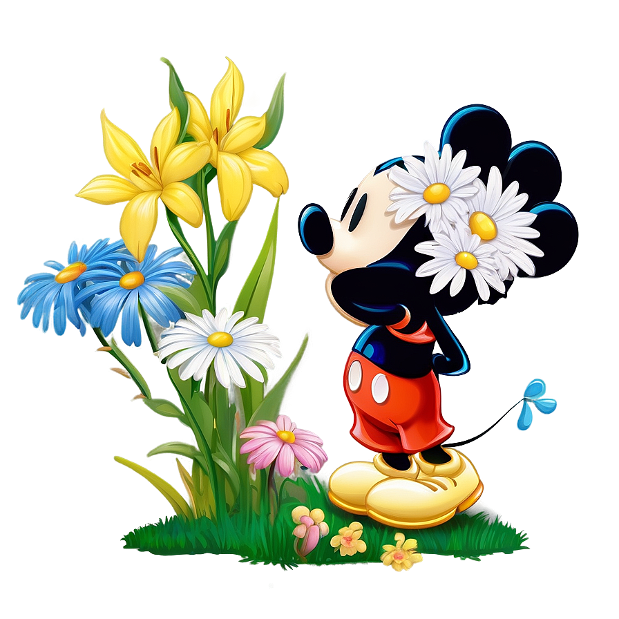 Mickey And Minnie Springtime Png Hqv24 PNG