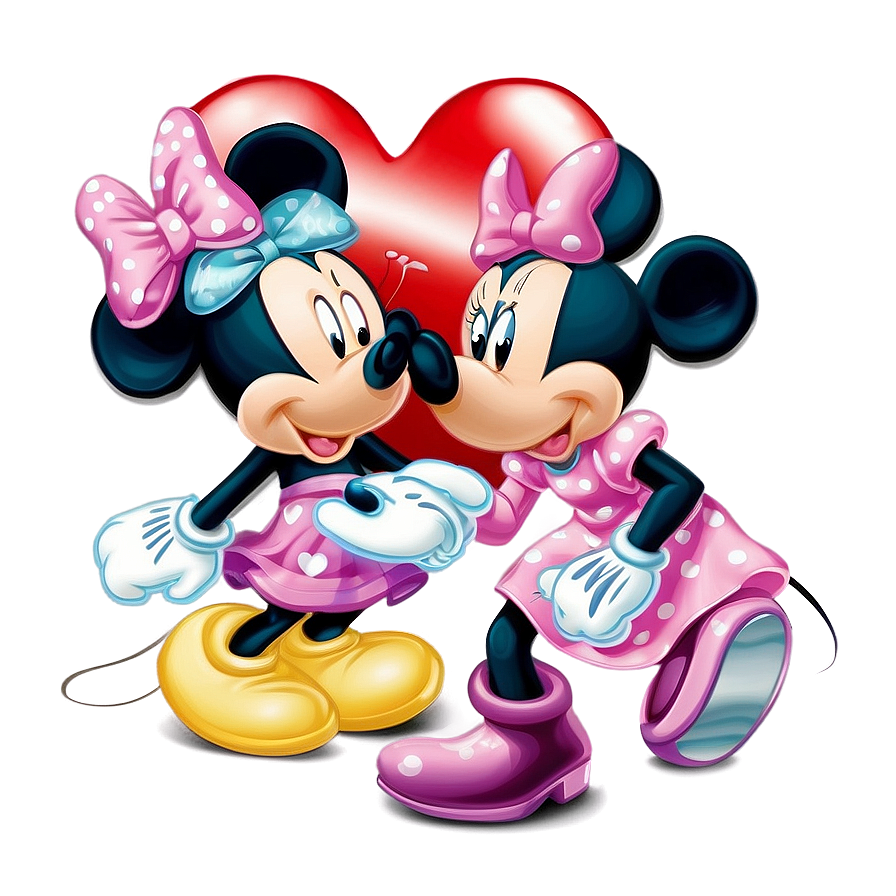 Mickey And Minnie Valentine's Png Xlc PNG