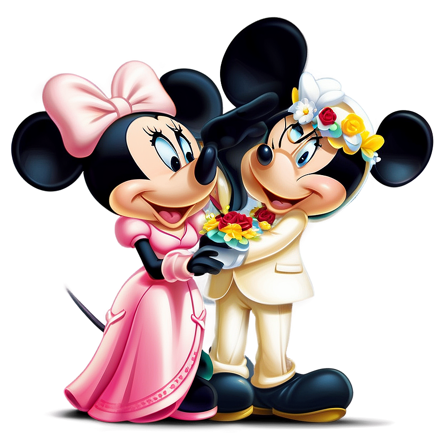 Mickey And Minnie Wedding Png 06122024 PNG