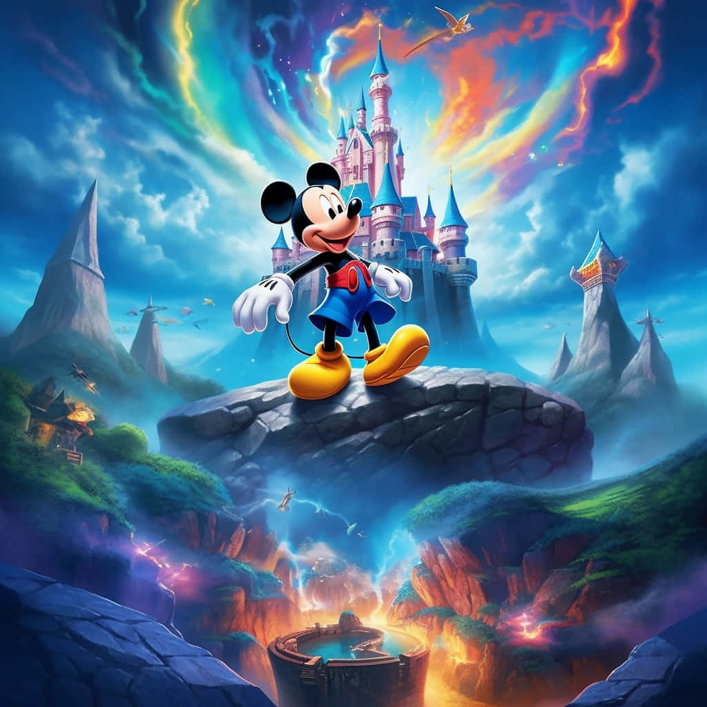 Mickey Magisch Koninkrijk Fantasie Achtergrond