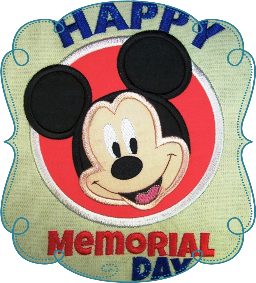 Mickey Memorial Day Celebration Patch PNG