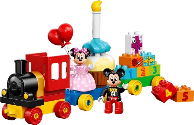 Mickey Minnie Birthday Train Toy PNG