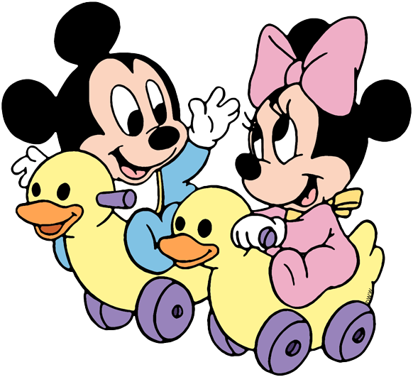 Mickey Minnie Ducklings Cartoon PNG