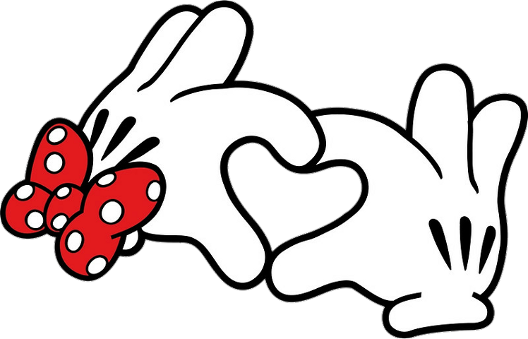 Mickey Minnie Mouse Hands Gesture PNG