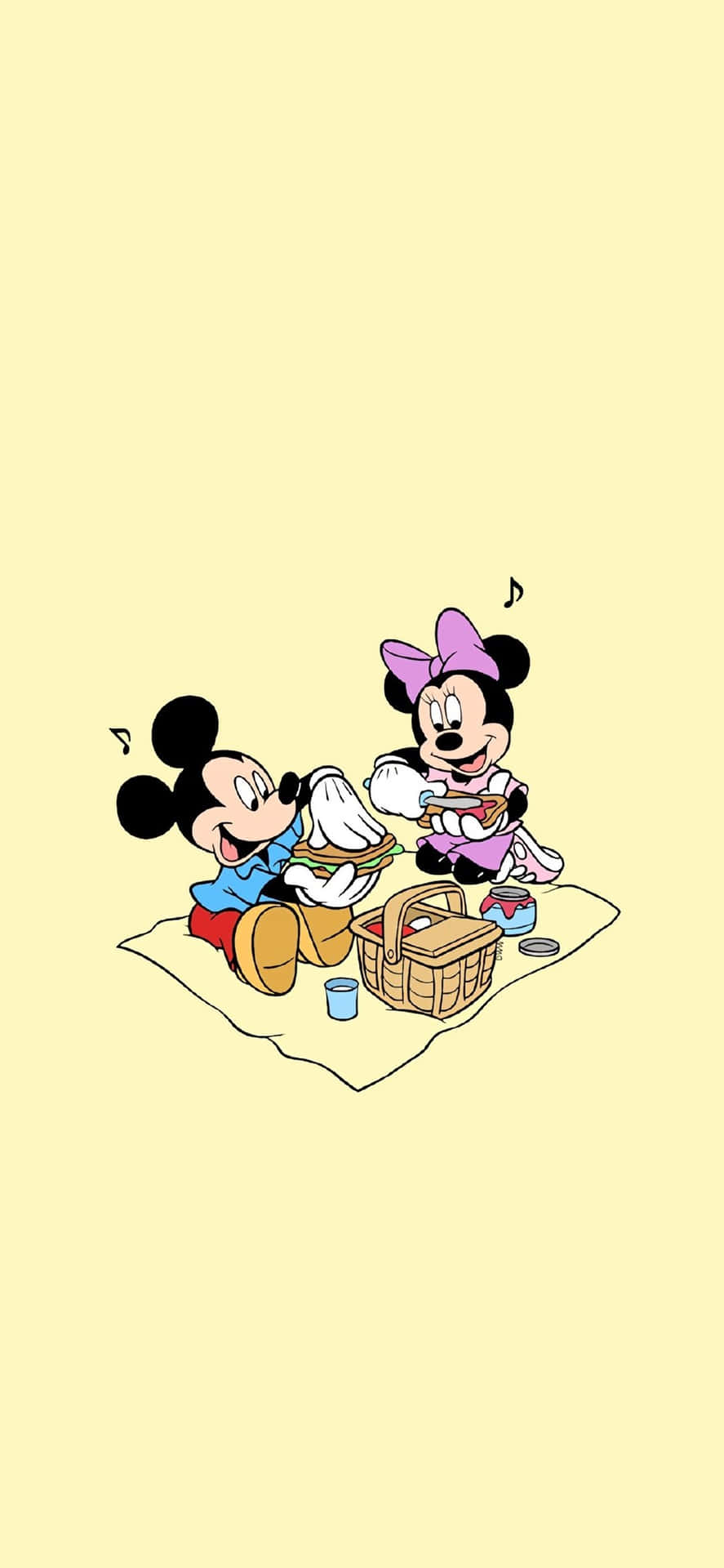 Mickey Minnie Picnic Aesthetic Wallpaper