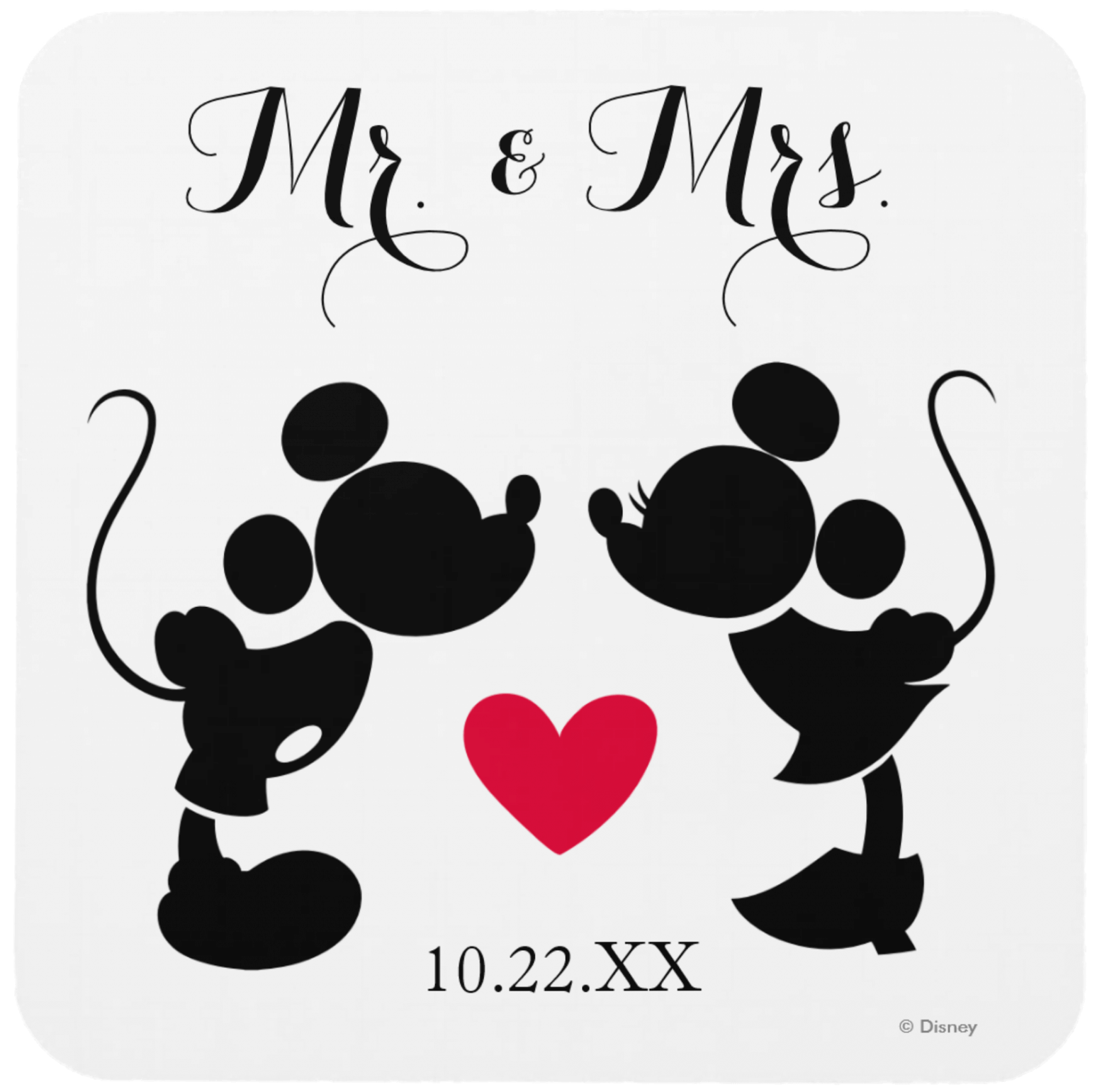 Mickey Minnie Wedding Date PNG