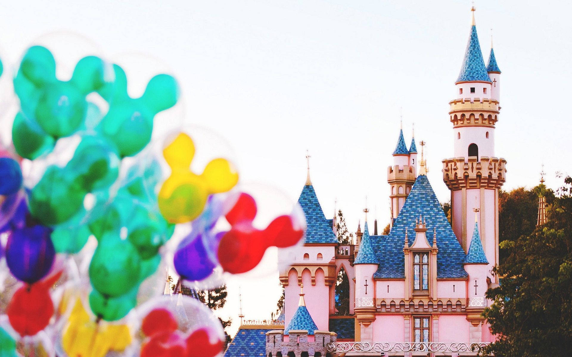 Mickey Mouse Balloons Walt Disney World Desktop Background