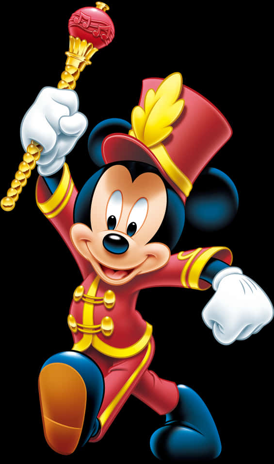 Download Mickey Mouse Bandmaster Illustration | Wallpapers.com