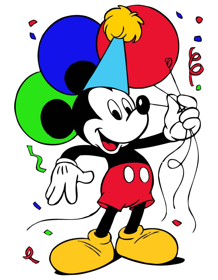 Mickey Mouse Birthday Balloons Wallpaper