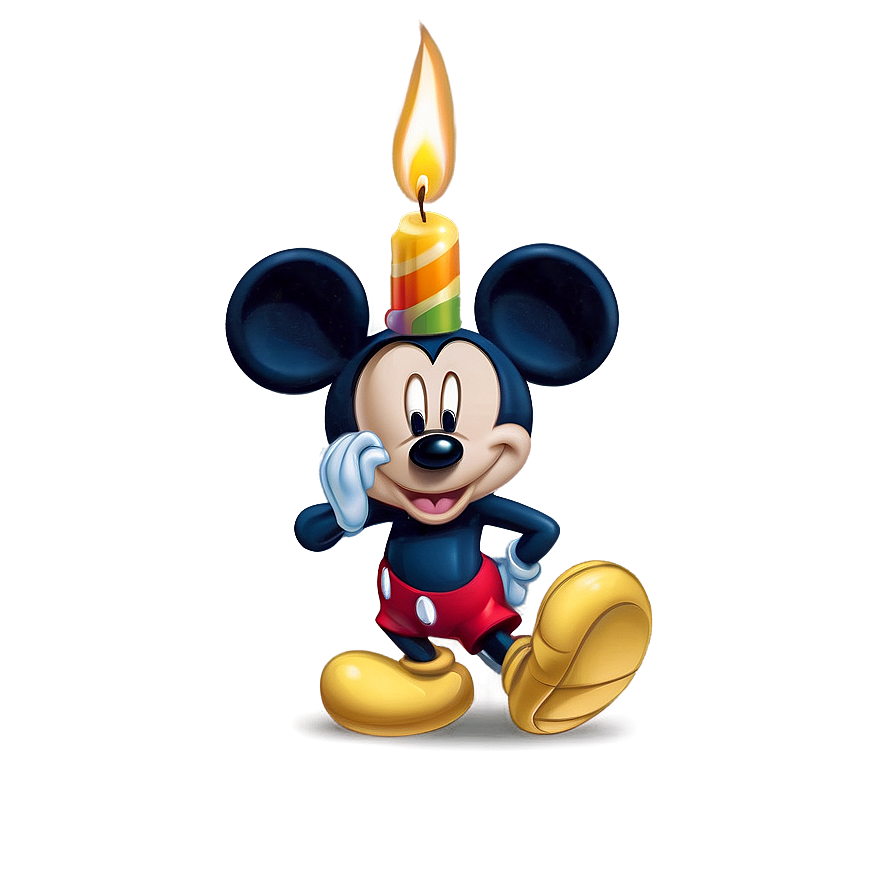 Download Mickey Mouse Birthday Candle Png 06112024 | Wallpapers.com