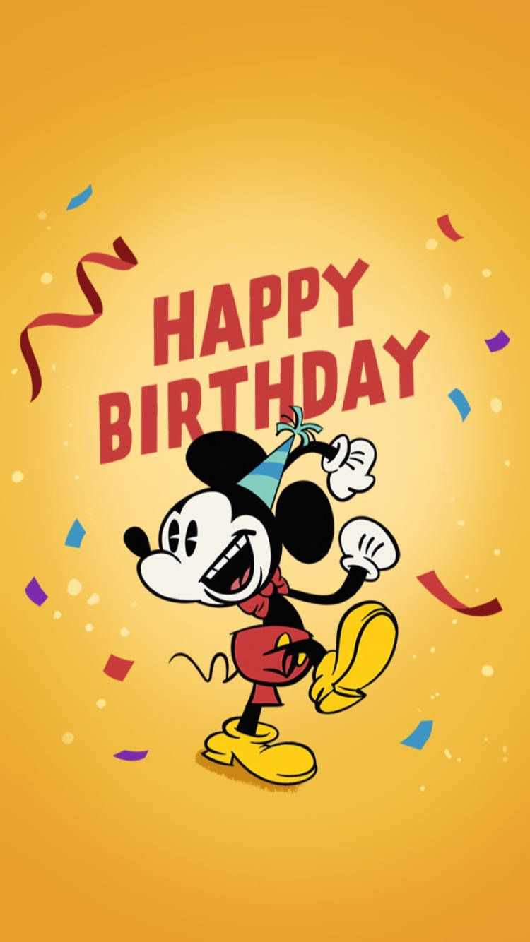 Mickey Mouse Birthday Confetti Wallpaper
