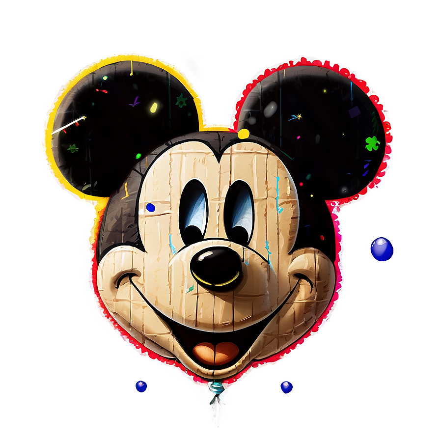 Mickey Mouse Birthday Pinata Design Png 06112024 PNG