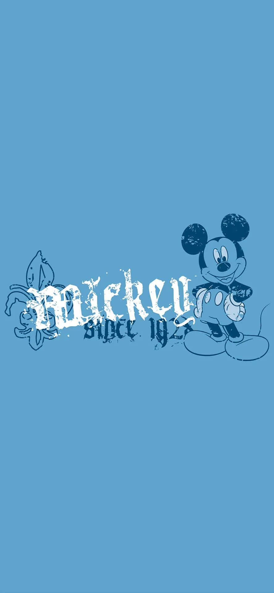 Mickey Mouse Blue Aesthetic Wallpaper Wallpaper