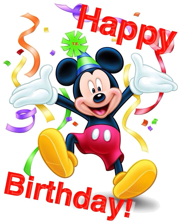 Mickey Mouse Celebrating Birthday PNG