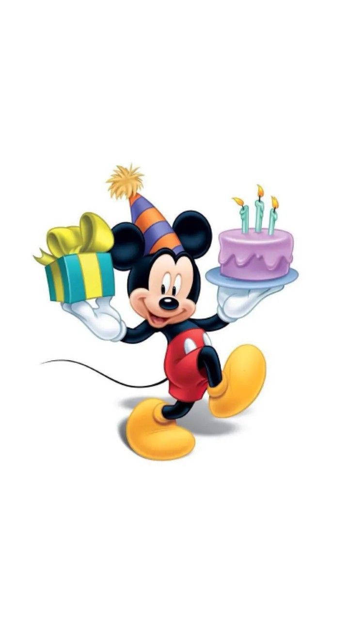 Mickey Mouse Celebrating Birthday Wallpaper