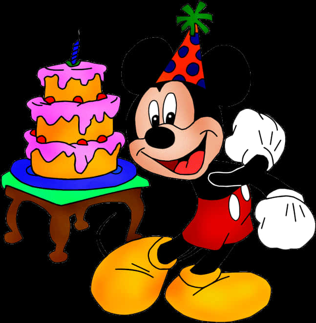 Mickey Mouse Celebration Cake PNG
