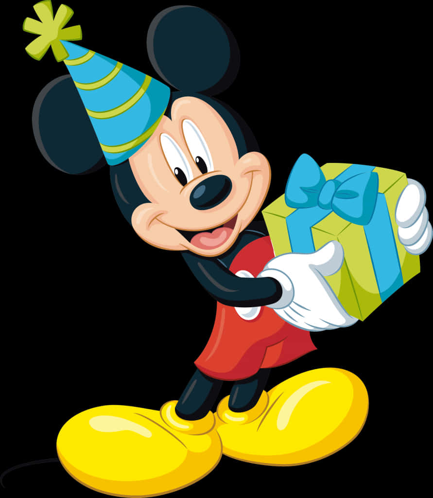 Mickey Mouse Celebration Gift PNG